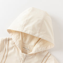 Dave&Bella Toddler Boys Autumn Beige Hooded Coats