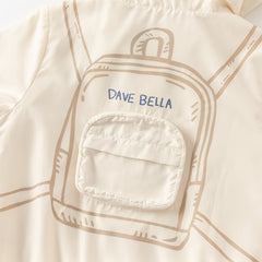 Dave&Bella Toddler Boys Autumn Beige Hooded Coats