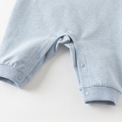 Dave&Bella Baby Boys Autumn Soft Indoor Cotton Blue One-Pieces Rompers