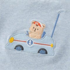 Dave&Bella Baby Boys Autumn Soft Indoor Cotton Blue One-Pieces Rompers