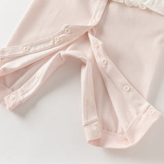Dave&Bella Baby Girls Autumn Cotton Light Pink Sweet Romper