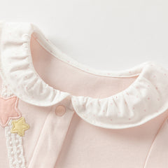Dave&Bella Baby Girls Autumn Cotton Light Pink Sweet Romper