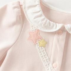 Dave&Bella Baby Girls Autumn Cotton Light Pink Sweet Romper
