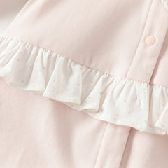 Dave&Bella Baby Girls Autumn Cotton Light Pink Sweet Romper