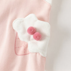 Dave&Bella Baby Girls Autumn Cotton Pink Bodysuits Romper Crawling Suit