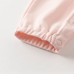 Dave&Bella Baby Girls Autumn Cotton Pink Bodysuits Romper Crawling Suit