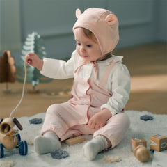 Dave&Bella Baby Girls Autumn Cotton Pink Bodysuits Romper Crawling Suit