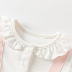 Dave&Bella Baby Girls Autumn Cotton Pink Bodysuits Romper Crawling Suit