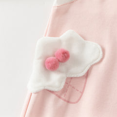 Dave&Bella Baby Girls Autumn Cotton Pink Bodysuits Romper Crawling Suit