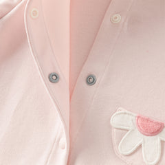 Dave&Bella Baby Girls Autumn Sweet Cotton Light Pink Bodysuits Romper Crawling Suit