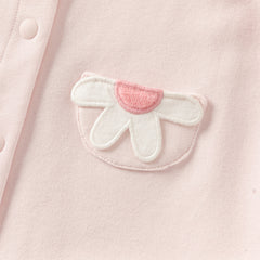 Dave&Bella Baby Girls Autumn Sweet Cotton Light Pink Bodysuits Romper Crawling Suit