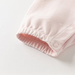 Dave&Bella Baby Girls Autumn Sweet Cotton Light Pink Bodysuits Romper Crawling Suit