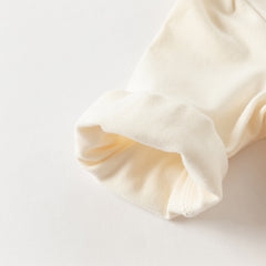 Dave&Bella Baby Girls Autumn Beige Floral Indoor Cotton One-Pieces Romper