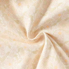 Dave&Bella Baby Girls Autumn Beige Floral Indoor Cotton One-Pieces Romper