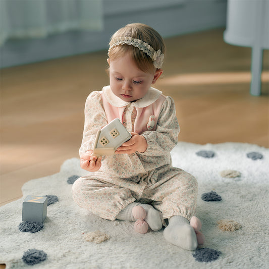 Dave&Bella Newborn Girls Autumn Pink Floral Baby One-Pieces Romper