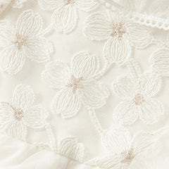 Dave&Bella Toddler Girls Autumn Beige Organza Mesh Princess Wide-skirted Dress