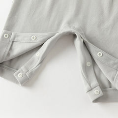 Dave&Bella Newborn Boys Autumn Light Blue Indoor Cozy Baby One-Pieces Romper