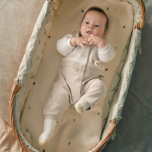 Dave&Bella Baby Boys Autumn Khaki Indoor Romper