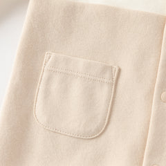 Dave&Bella Baby Boys Autumn Cotton Light Khaki Indoor Romper