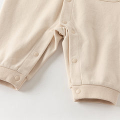 Dave&Bella Baby Boys Autumn Cotton Light Khaki Indoor Romper