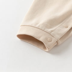 Dave&Bella Baby Boys Autumn Cotton Light Khaki Indoor Romper