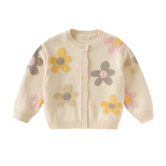 Dave&Bella Kids Girls Autumn Apricot Floral Cardigans Coats
