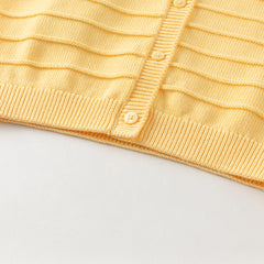 Dave&Bella Toddler Girls Autumn Vivid Yellow Cotton Cardigans Coats