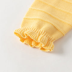 Dave&Bella Toddler Girls Autumn Vivid Yellow Cotton Cardigans Coats