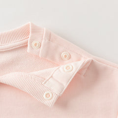 Dave&Bella Toddler Girls Autumn Adorable Pink Cotton Bear Print Sweatshirts Tops