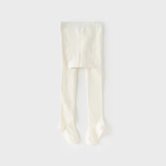 Dave&Bella Girls Autumn Beige/Grey Cherry Print Footed Tights Leggings