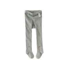 Dave&Bella Girls Autumn Beige/Grey Cherry Print Footed Tights Leggings