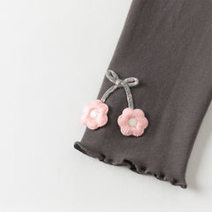 Dave&Bella Girls Autumn Casual Grey&Grey Purple Leggings Pants