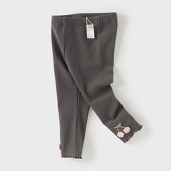 Dave&Bella Girls Autumn Casual Grey&Grey Purple Leggings Pants