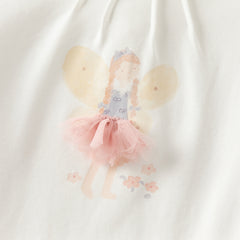Dave&Bella Toddler Girls Sweet Cotton Light Blue/White Lace Collar T-shirt Tops