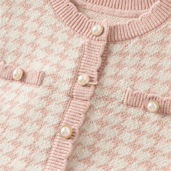 Dave&Bella Girls Autumn Sweet Pink Plaid Mesh Princess Dress