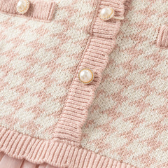 Dave&Bella Girls Autumn Sweet Pink Plaid Mesh Princess Dress