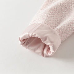 Dave&Bella Kids Girls Autumn Elegant Pink Cardigan Pinafore Mesh Dress Two Pieces Set