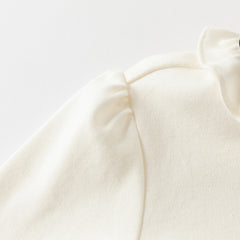 Dave&Bella Toddler Girls Autumn Sweet Cotton White Shirt Top