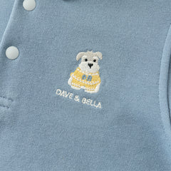 Dave&Bella Boys Autumn Blue Polo Collar Sweatshirts Tops