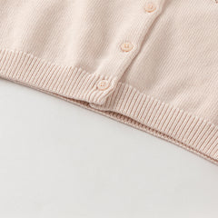 Dave&Bella Girls Autumn Cotton Sweet Pink Floral Print Sweater Cardigan Coat