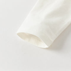 Dave&Bella Girls Autumn White Cotton Casual Rabbit Print T-shirt Top