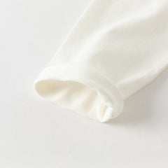 Dave&Bella Girls Autumn White Cotton Casual Rabbit Print T-shirt Top