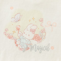 Dave&Bella Girls Autumn White Cotton Casual Rabbit Print T-shirt Top