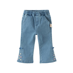 Dave&Bella Toddler Girls Cute Denim Blue Casual Jeans