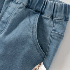 Dave&Bella Girls Autumn Cute Denim Blue Casual Pants