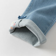 Dave&Bella Girls Autumn Cute Denim Blue Casual Pants