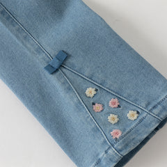 Dave&Bella Girls Autumn Cute Denim Blue Casual Pants
