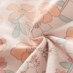 Dave&Bella Girls Autumn Cotton Outdoor Sweet Floral Print Hooded Coat Pants Set