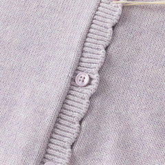 Dave&Bella Toddler Girls Autumn Purple Sweet Rabbit Print Hooded Knit Coats