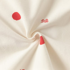 Dave&Bella Girls Autumn Cotton Beige Print T-shirt Pants Two Piece Outfits Set